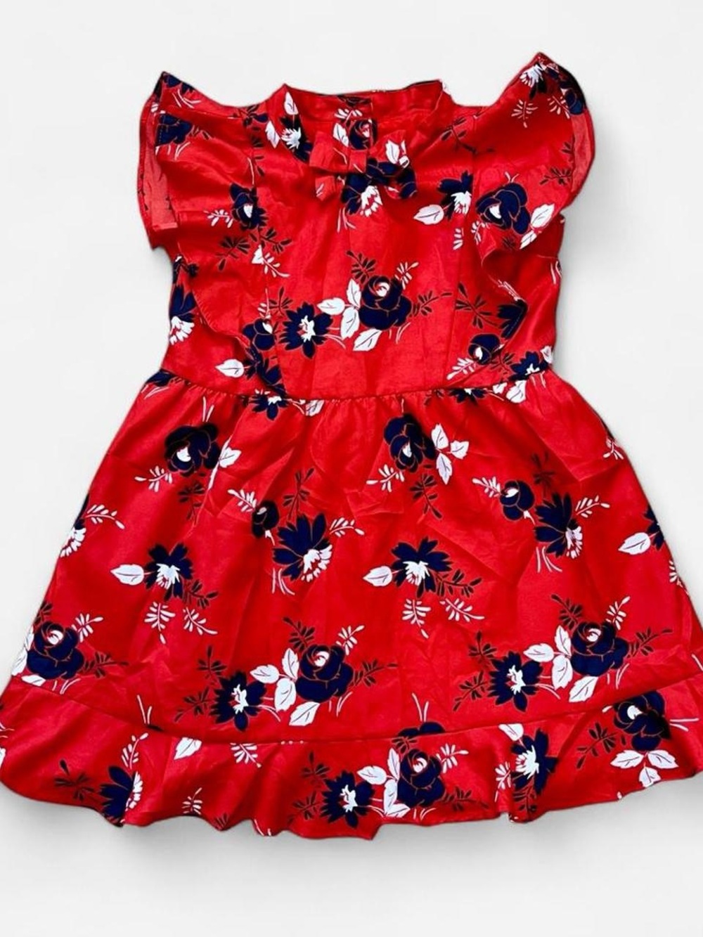 Janie and Jack Chiffon Red Floral Girls' Dress
